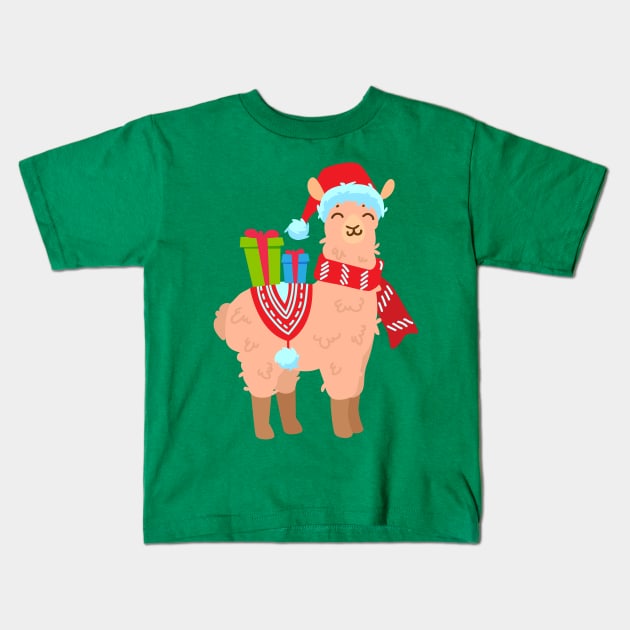 Christmas Llama 1 Kids T-Shirt by holidaystore